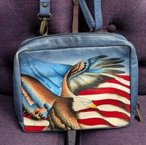 Anuschka RFID Blocker Hand Painted Patriot Bag